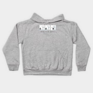 Winter hug - 3 square Kids Hoodie